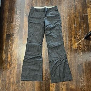 J. Crew Pinstripe Grey Flare Dress Pants